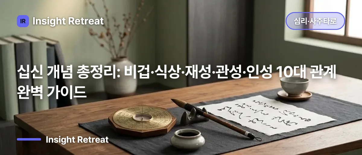 십신(十神) 개념 총정리: 비겁·식상·재성·관성·인성 10대 관계 완벽 가이드