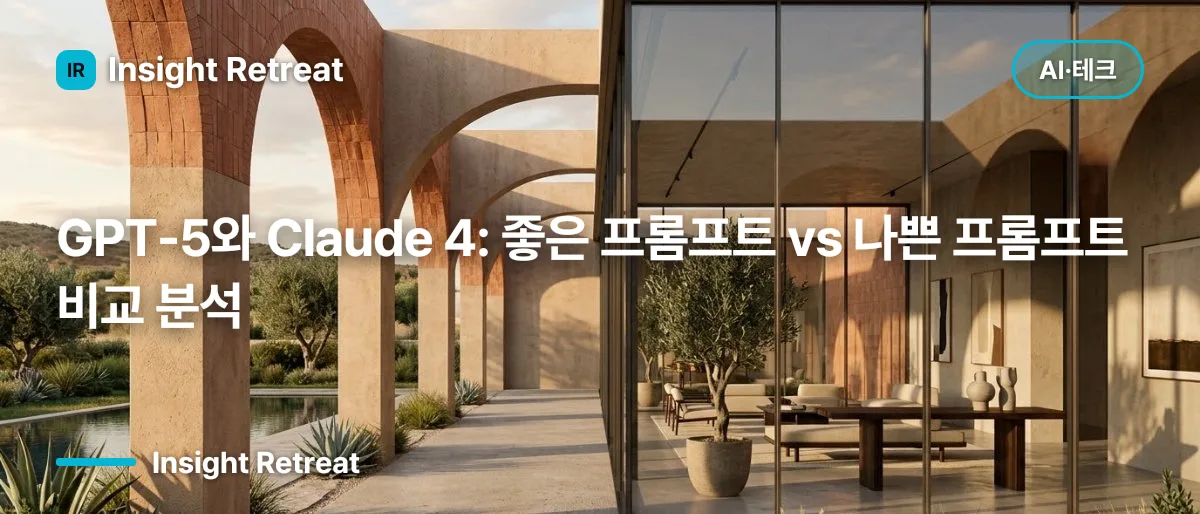 GPT-5와 Claude 4: 좋은 프롬프트 vs 나쁜 프롬프트 비교 분석