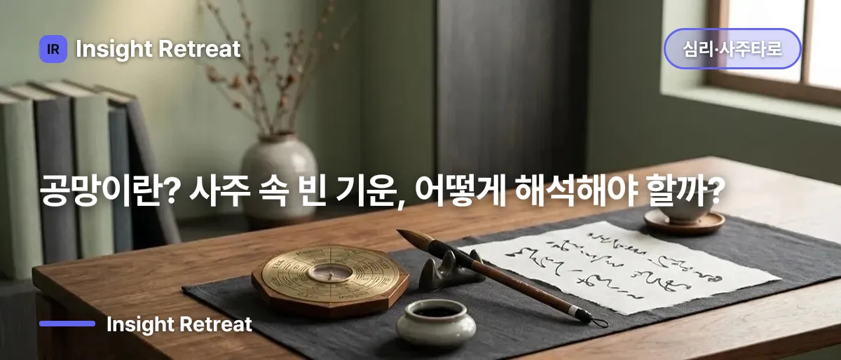 공망(空亡)이란? 사주 속 빈 기운, 어떻게 해석해야 할까?