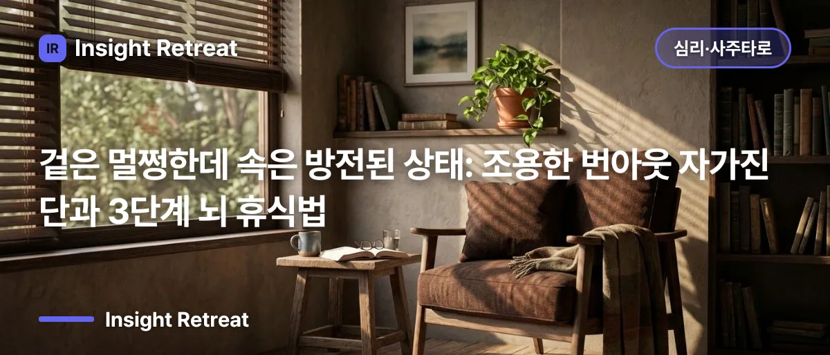 겉은 멀쩡한데 속은 방전된 상태: 조용한 번아웃 자가진단과 3단계 뇌 휴식법